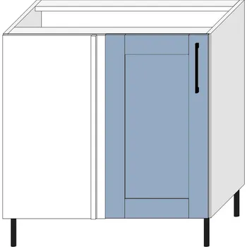 Kuchyňská skříňka Spodní rohová skříňka SR90/L PASTEL Dekor: Modrá
