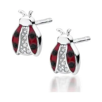 Náušnice Prosperk Stříbrné náušnice berušky S4124