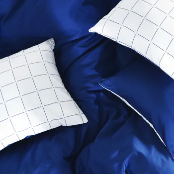 Povlečení DARRÉ Saténové povlečení Royal Dream - dark blue Velikost: 140 x 200 + 70 x 90