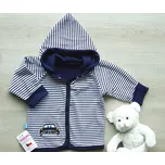 AMÁLKA Bavlněný dvojitý pruhovaný kabátek, Auto Velikost: 80-86