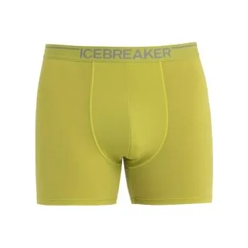 Pánské spodní prádlo Icebreaker Anatomica Boxer Men BIO LIME žlutá S