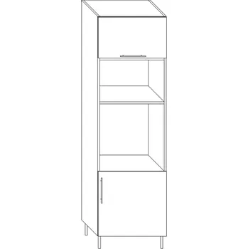 Kuchyňská skříňka Potravinová skříňka P60/TM/P EKO PLUS Dekor: Bílá