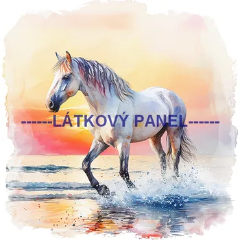 Látkový panel - Kůň - KON - 130 Velikost: 15x15cm, Materiál: Kočárkovina