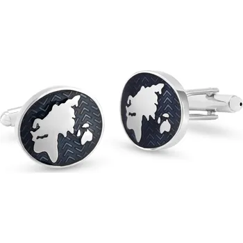 Manžetový knoflíček Troli Módní manžetové knoflíčky Mapa KS-219 + 2 měsíce na vrácení zboží