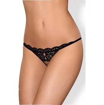 Sexy tanga Obsessive 831 - otevřený klín Černá S/M