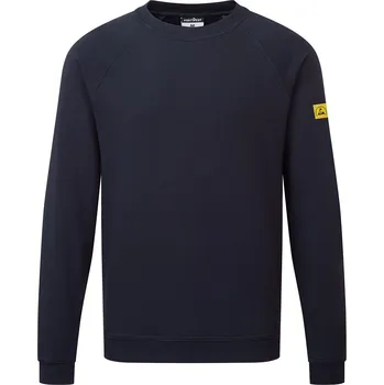 ESD PORTWEST Hamilton AS24 Antistatická ESD mikina tmavě modrá XS AS24NVRXS