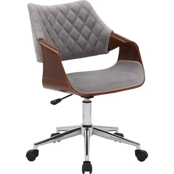 Kancelářské otočné křeslo COLT — samet, ořech / šedá