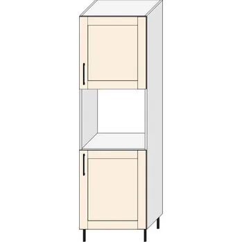Kuchyňská skříňka Potravinová skříňka P60/T/P PASTEL Dekor: Béžová