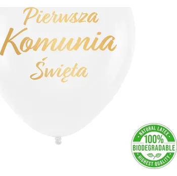 Balónek Balónky k prvnímu svatému přijímání bílé zlaté První Svaté Přijímání