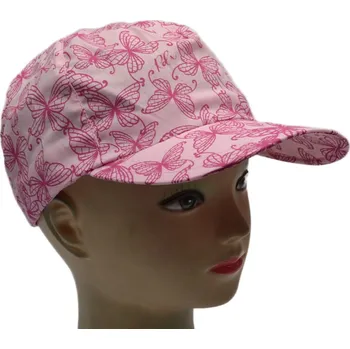 Kšiltovka Dívčí kšiltovka RDX 7913 Motýlci Barva: sv. růžová, Velikost: 52