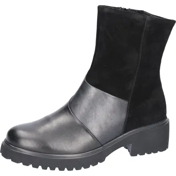 Dámské kozačky Waldläufer 716818 H-Luise dámské kožené kozačky šíře H černá mix Barva: Černá, Velikost: 38