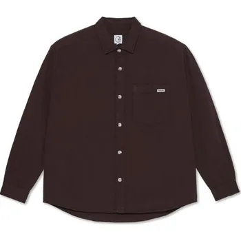 Pánská košile KOŠILE POLAR Mitchell Herringbone L/S - vínová - XL + při osobním odběru 2 422 Kč