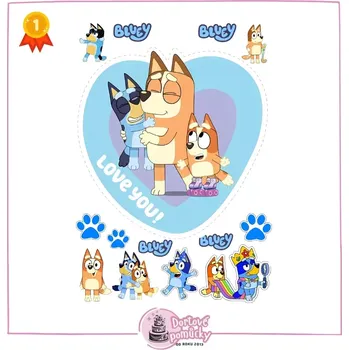 Přisada na vaření a pečení Pohádka Bluey č.4 - jedlý papír - Úprava na přání +20 Kč / Jedlý papír / Bez decor gelu