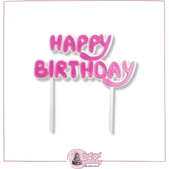 Happy Birthday Bluey dortový zápich - Modrá