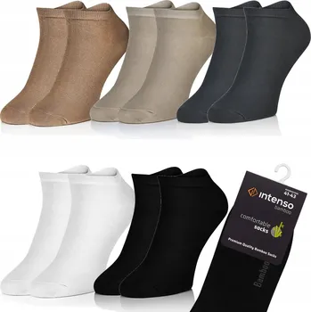 Pánské ponožky 5 x KOTNÍKOVÉ PONOŽKY PÁNSKÉ BAMBUSOVÉ PRODYŠNÉ INTENSO 41-43 ponožky + JONY AG