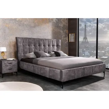 Postel Postel Boutique 180x200cm tmavě šedá samet