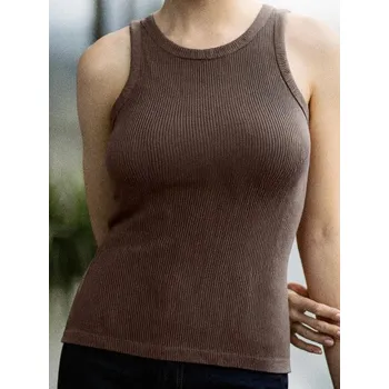 Sinsay - Tank top - tmavě hnědá - 628EU-89X - 628EU-89X-XS