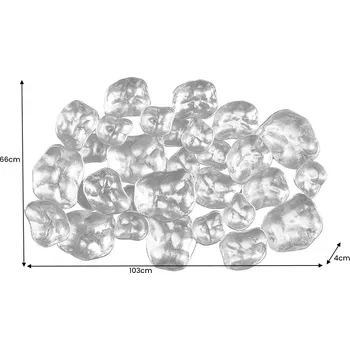 Nástěnná dekorace VARIATION 100 CM stříbrná