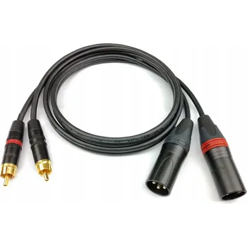 Audio kabel RCA - XLR kabel LGJ Group Sommer 2x XLR MĘSKI RCA NEUTRIK 3m 3 m