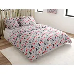 Flanelové povlečení RED DEERS AND TREES bílé Rozměr povlečení: 2 ks 70 x 90 cm | 200 x 220 cm, 140x200 / 70x90 cm, 200x220 + 2 polštáře 70x90 cm