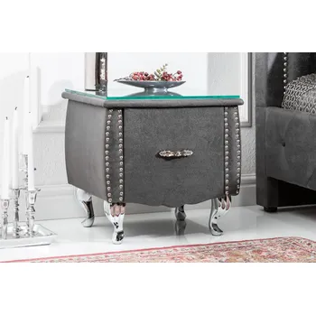 Noční stolek Luxusní noční stolek šedý Extravagancia 45cm