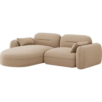 Pohovka Cosmopolitan Design Pískově hnědá sametová rohová pohovka Sydney 230 cm, levá