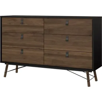 Komoda Komoda Rain 6s velká černý MAT/ořech - doprava zdarma - SLEVA 3% s kodem radost25