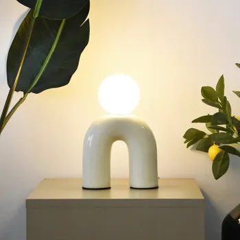 Stojací lampa Noční Lampa ve stylu Pop Art pro zajímavé uspořádání pokoje/obývacího pokoje, bílá