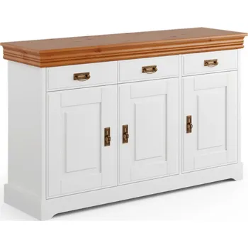 Komoda Bíle mořená borovicová komoda Toscania 3D3S