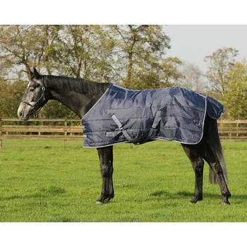 Vybavení pro koně Q-essentials Deka stájová Start Nylon Q-essentials, 150 g, blue Délka zad: 135 cm