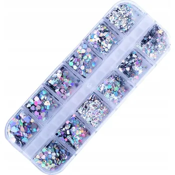 Ozdoby v boxu HOLO stříbrné SZNM01