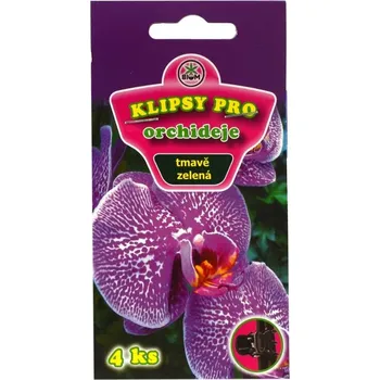 Pěstitelství Biom | Klipsy pro orchideje 4 ks, tm. Zelená 57538
