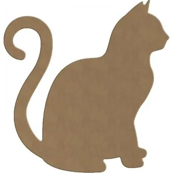 Výtvarná sada Dřevěný výřez k dekoraci Gomille, 23 x 24 cm – kočka velká