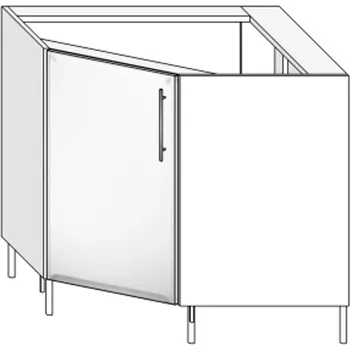 Kuchyňská skříňka Spodní rohová skříňka SR90x90/L BRAVO 10 Dekor: Akácie skořice