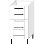 Spodní zásuvková skříňka S40Z PASTEL Dekor: Bílá