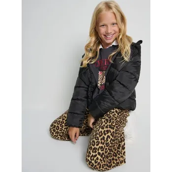 Sinsay - Prošívaná bunda s kapucí - černá - 673EI-99X - 673EI-99X-164