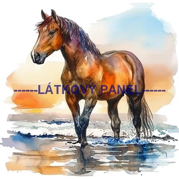 Látkový panel - Kůň - KON - 129 Velikost: 25x25cm, Materiál: Bavlna