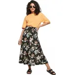Lehounká letní midi sukně Urban Classics z viskózy Barva: květiny, Velikost: XL
