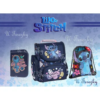 Školní batoh Školní sada batoh/aktovka Lilo a Stitch set s penálem a sáčkem