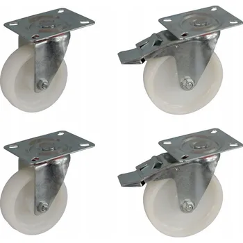 Bezpečnostní kamera SADA 4 otočných polyamidových koleček 125 mm