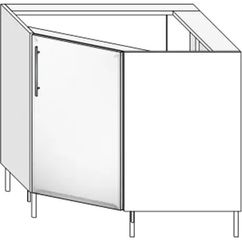 Kuchyňská skříňka Spodní rohová skříňka SR90x90/P BRAVO 10 Dekor: Dub natur (dub sonoma)