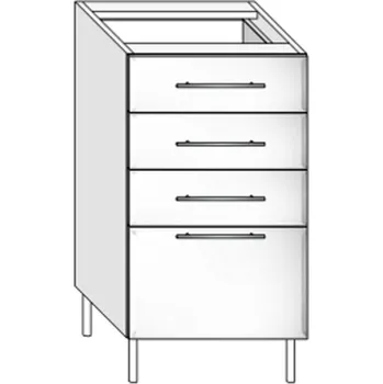 Kuchyňská skříňka Spodní zásuvková skříňka S45Z BRAVO 10 Dekor: Bílá