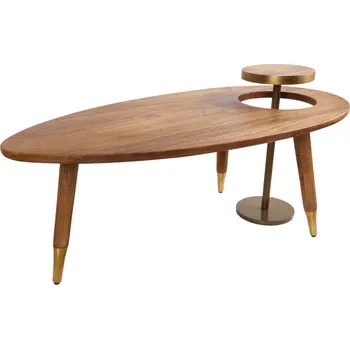 Konferenční stolek Konferenční stolek GATSBY 110cm retro styl mango hnědá zlatá