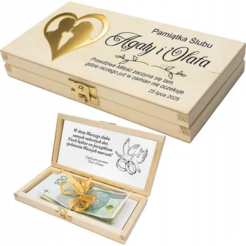 Obraz POKLÁDKA SVATBA KRABIČKA DÁREK Svatební Hostina suvenýr Tisk přání