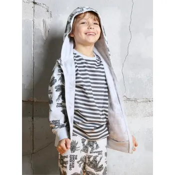 Chlapecká mikina Sinsay - Tepláková mikina s kapucí - šedá - 280DN-09M - 280DN-09M-128