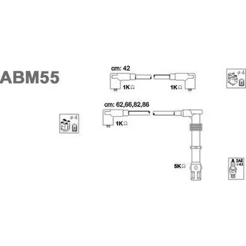 Zapalovací kabel Sada kabelů pro zapalování, ABM55