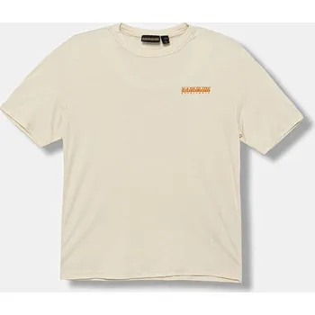 Chlapecké tričko Dětské bavlněné tričko Napapijri S-ADIGE NP0A88ZWF0Y1.134.172 béžová 01X, vel. 168-172