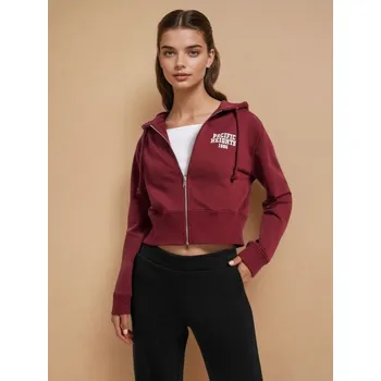 Pánská mikina Sinsay - Zapínací mikina s potiskem na zádech - tmavě fialová - 011FJ-49X - 011FJ-49X-XXL