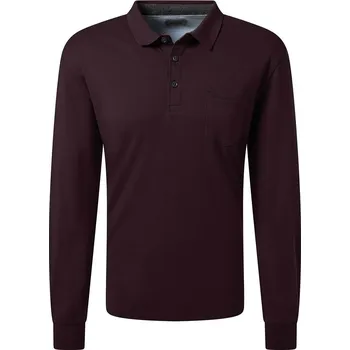 Pánské tričko Pierre Cardin Polo vínové Polo Tričko Tmavě Červené 5XL