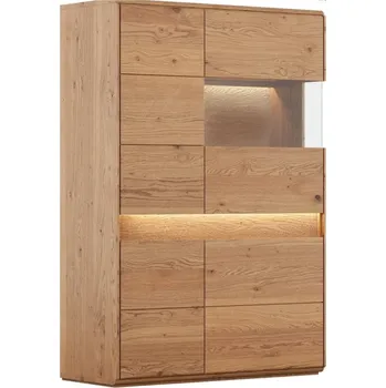 Obývací stěna Divisione 2D nízká pravá dubová vitrína